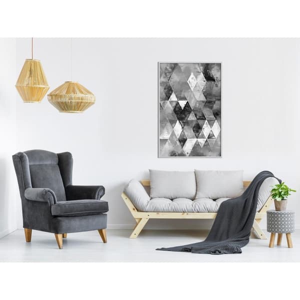 Inramad Poster / Tavla - Abstract Diamonds