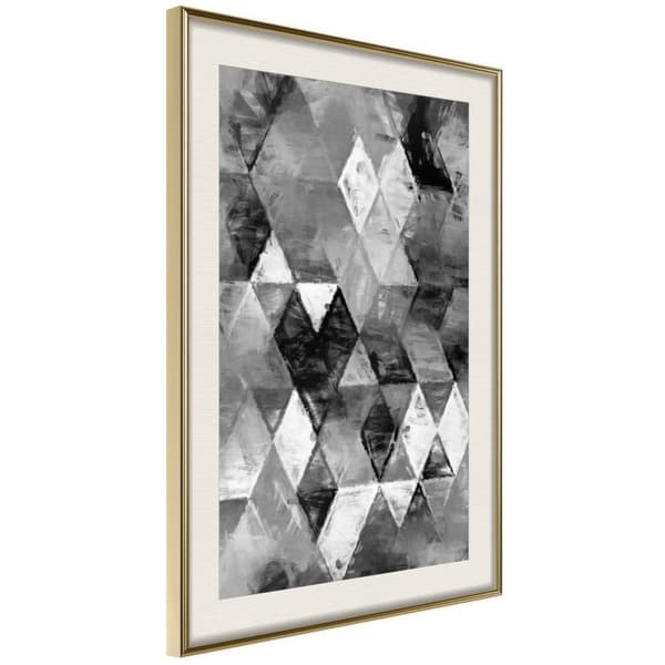 Inramad Poster / Tavla - Abstract Diamonds
