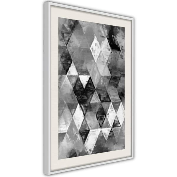 Inramad Poster / Tavla - Abstract Diamonds