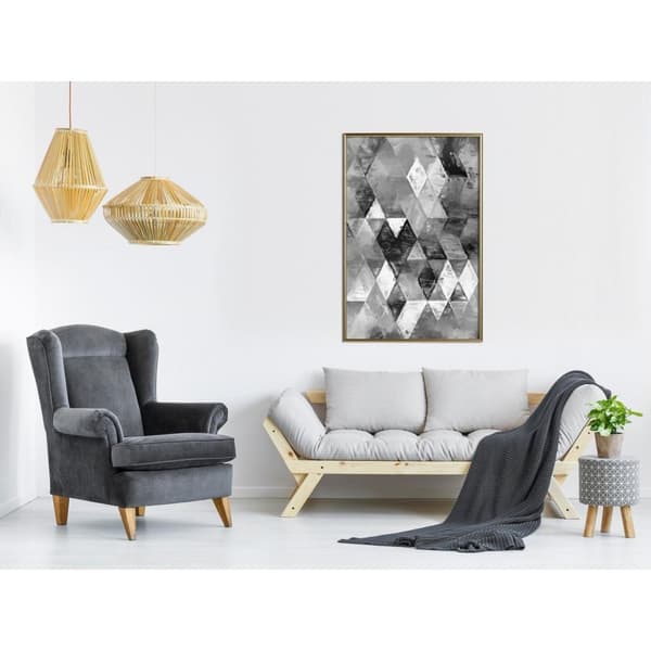 Inramad Poster / Tavla - Abstract Diamonds