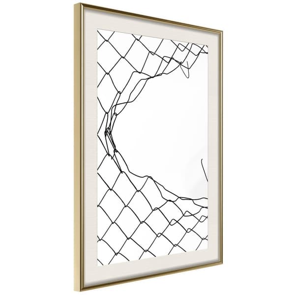 Inramad Poster / Tavla - Escape Guldram med passepartout 40x60