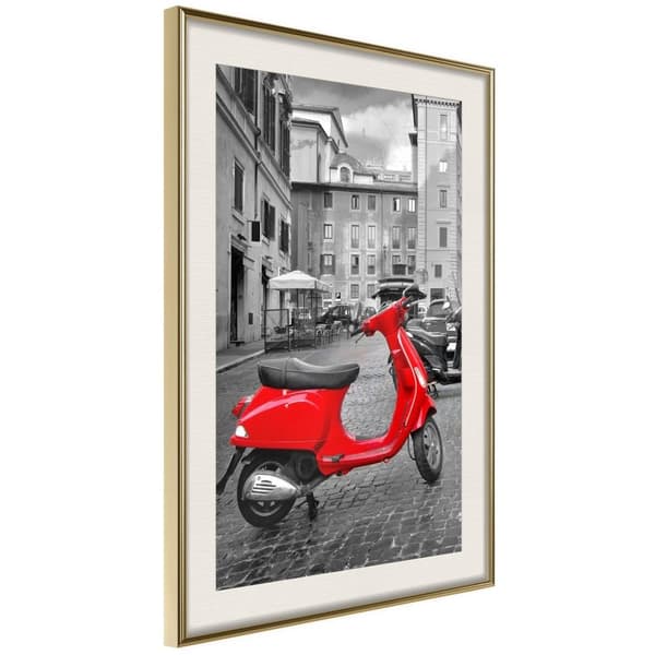 Inramad Poster / Tavla - The Most Beautiful Scooter