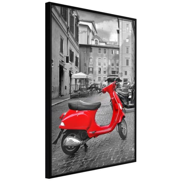 Inramad Poster / Tavla - The Most Beautiful Scooter Svart ram 20x30