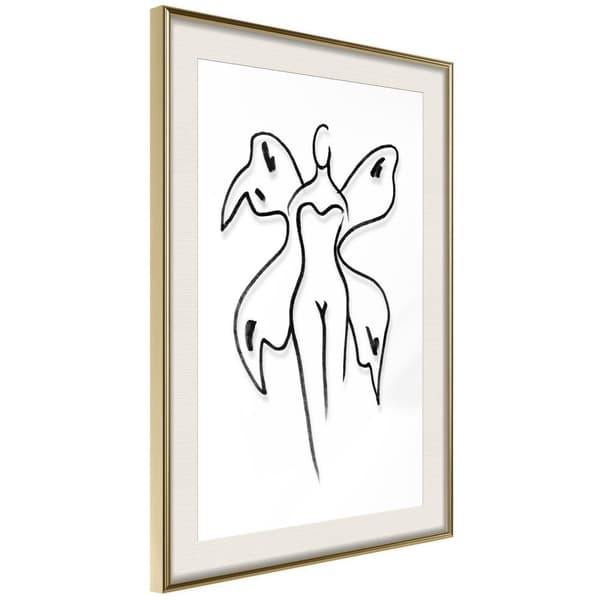 Inramad Poster / Tavla - Delicate Feminity