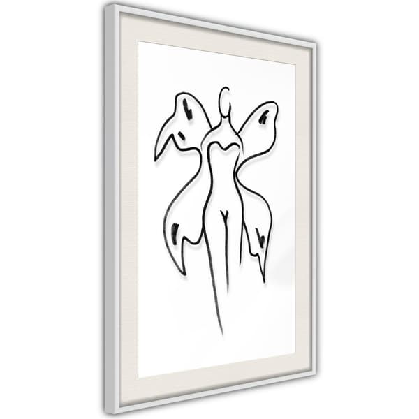 Inramad Poster / Tavla - Delicate Feminity