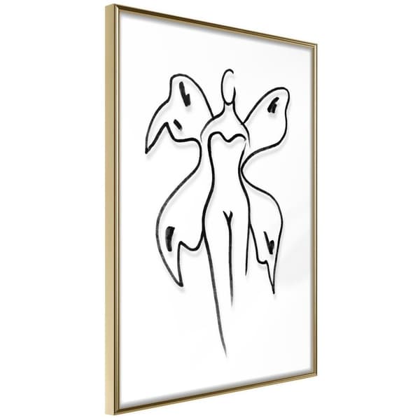 Inramad Poster / Tavla - Delicate Feminity