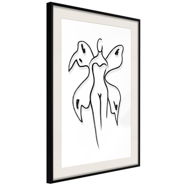 Inramad Poster / Tavla - Delicate Feminity