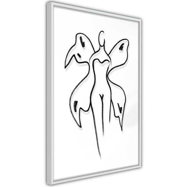 Inramad Poster / Tavla - Delicate Feminity