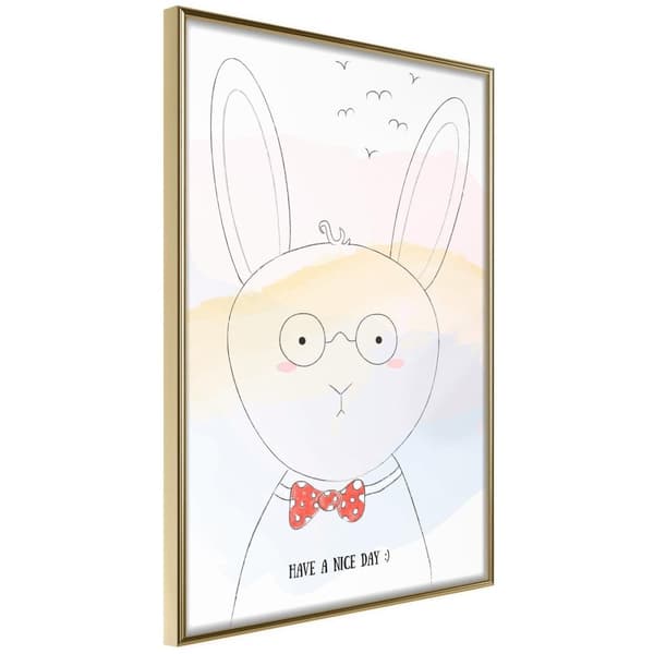 Inramad Poster / Tavla - Polite Bunny