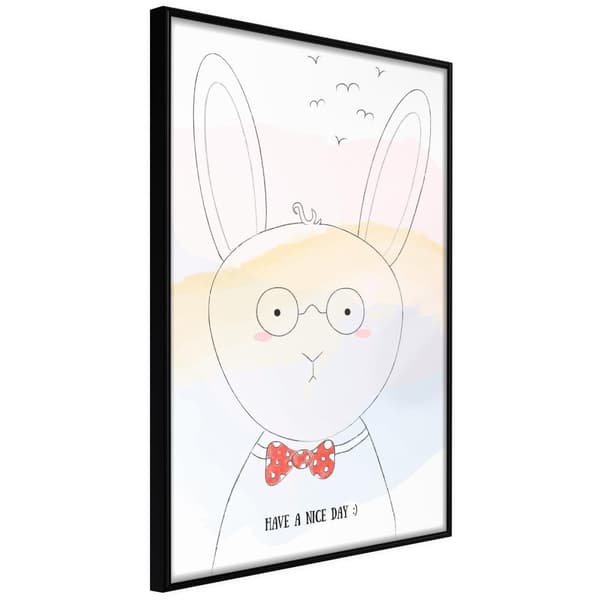 Inramad Poster / Tavla - Polite Bunny