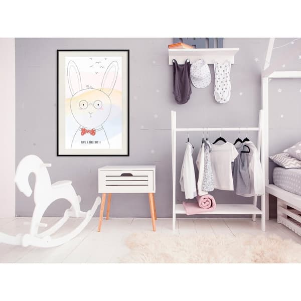 Inramad Poster / Tavla - Polite Bunny