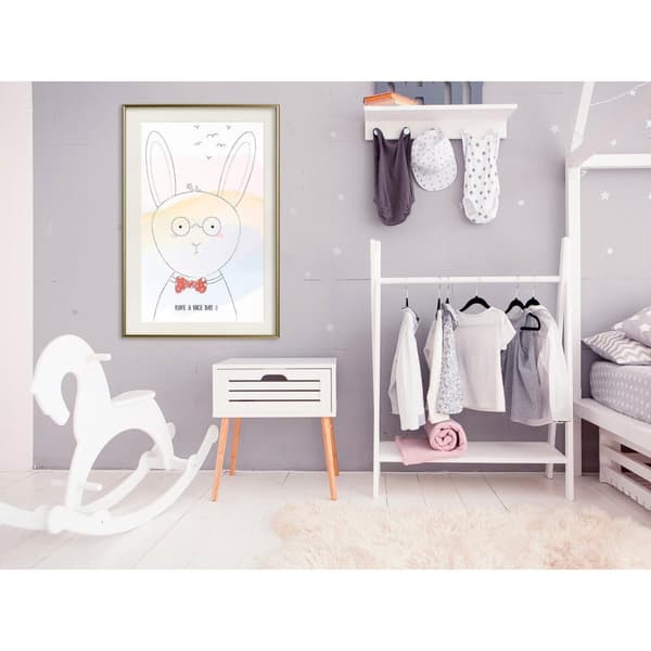 Inramad Poster / Tavla - Polite Bunny