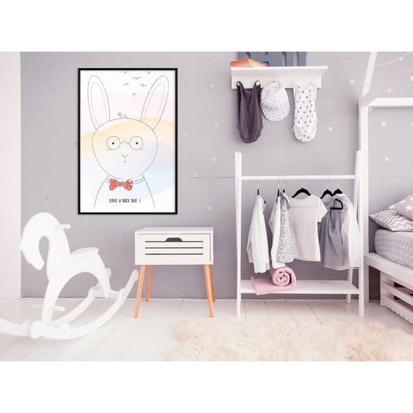 Inramad Poster / Tavla - Polite Bunny