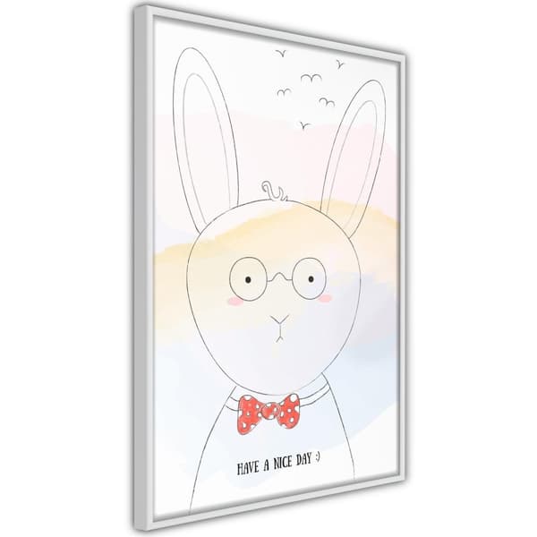 Inramad Poster / Tavla - Polite Bunny