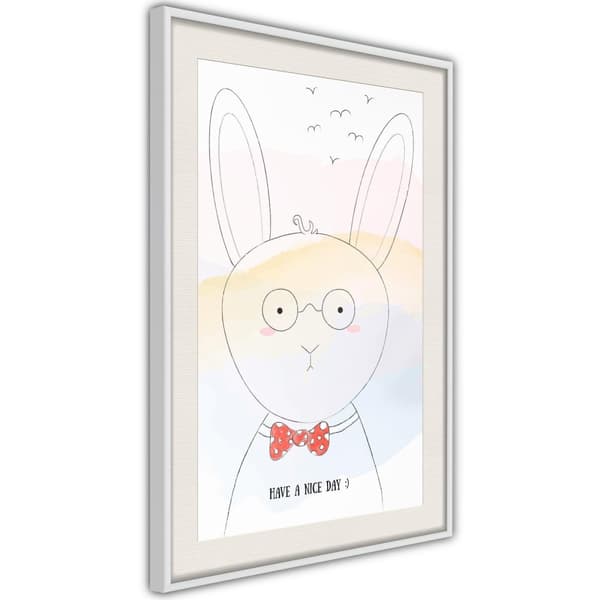 Inramad Poster / Tavla - Polite Bunny