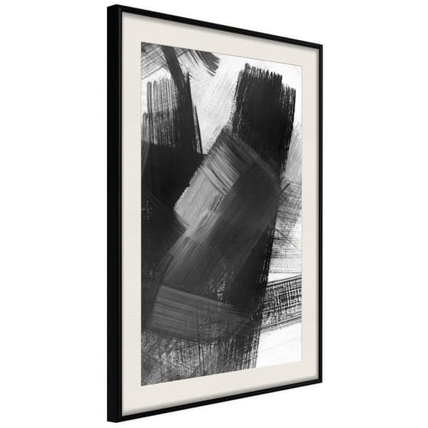Inramad Poster / Tavla - Black Mosaic