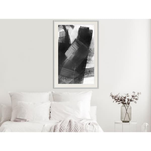 Inramad Poster / Tavla - Black Mosaic