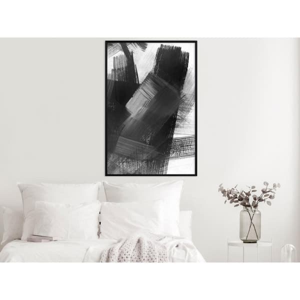 Inramad Poster / Tavla - Black Mosaic