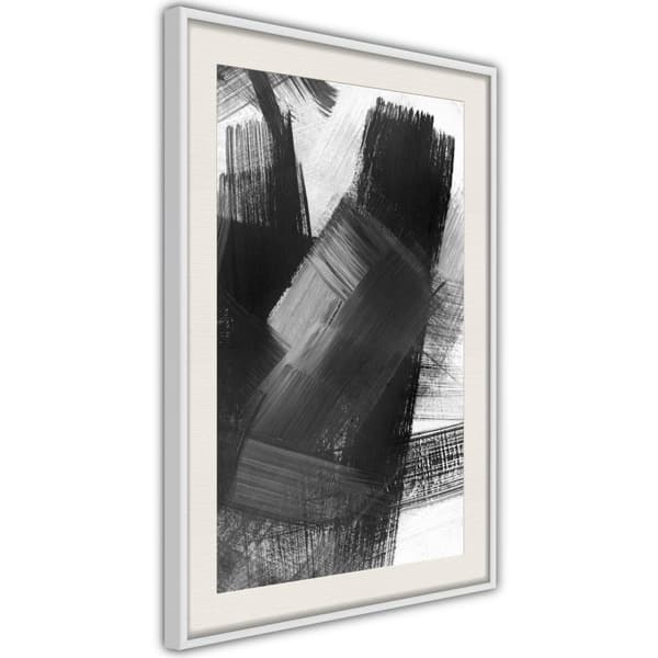Inramad Poster / Tavla - Black Mosaic