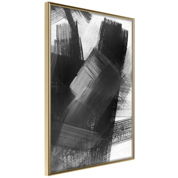 Inramad Poster / Tavla - Black Mosaic