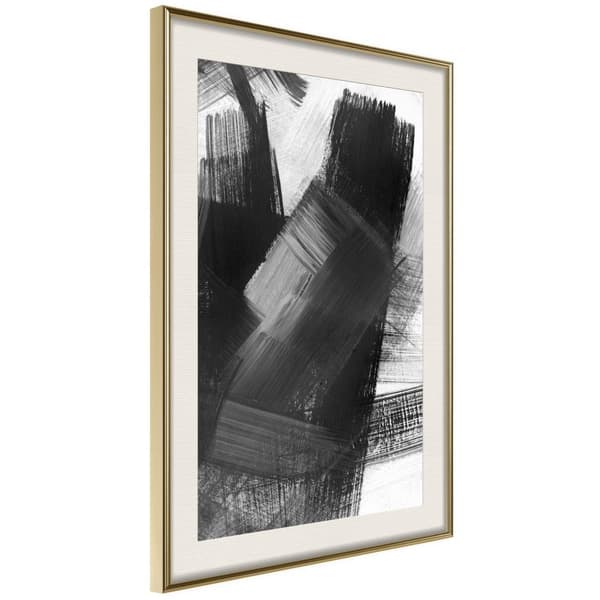 Inramad Poster / Tavla - Black Mosaic