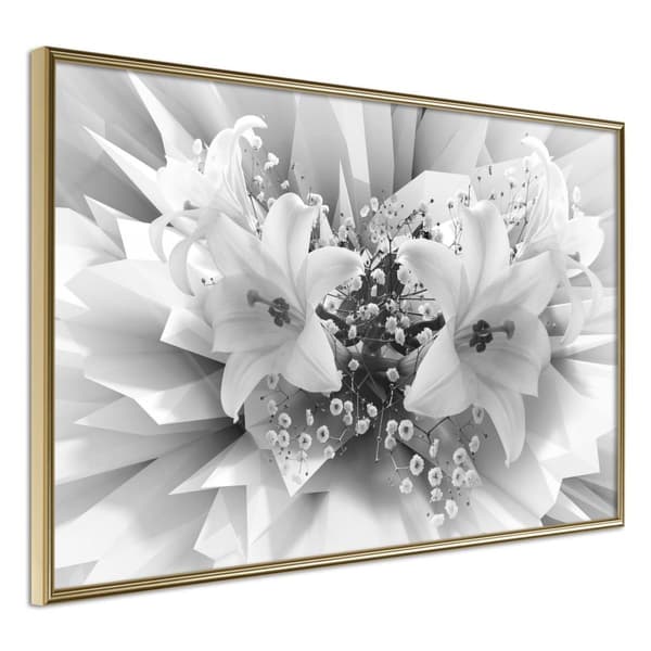 Inramad Poster / Tavla - Crystal Lillies