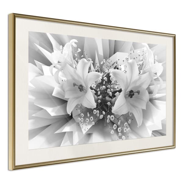 Inramad Poster / Tavla - Crystal Lillies