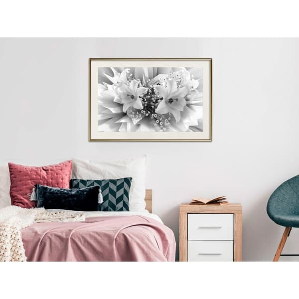 Inramad Poster / Tavla - Crystal Lillies