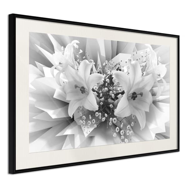 Inramad Poster / Tavla - Crystal Lillies