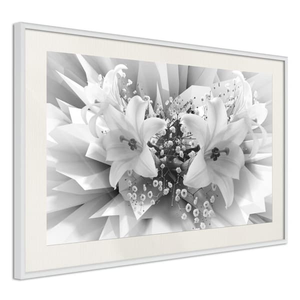 Inramad Poster / Tavla - Crystal Lillies