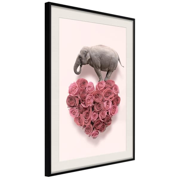 Inramad Poster / Tavla - Proof of Love Svart ram med passepartout 40x60