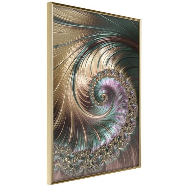 Inramad Poster / Tavla - Iridescent Spiral