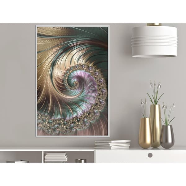 Inramad Poster / Tavla - Iridescent Spiral