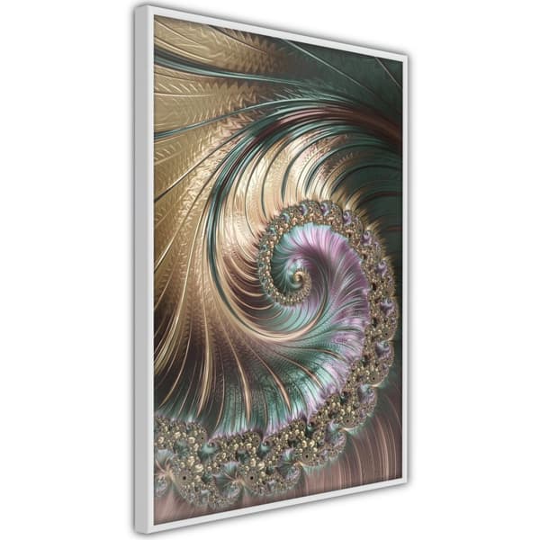 Inramad Poster / Tavla - Iridescent Spiral