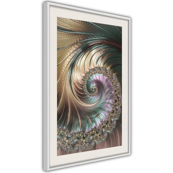 Inramad Poster / Tavla - Iridescent Spiral
