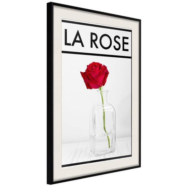 Inramad Poster / Tavla - Rose in the Vase