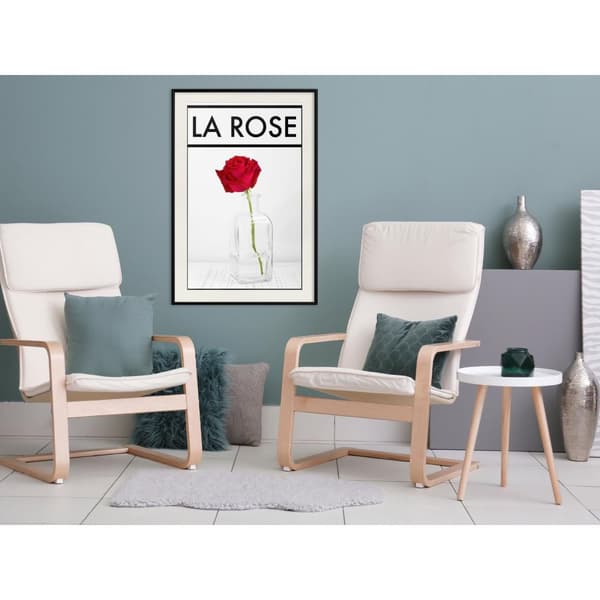 Inramad Poster / Tavla - Rose in the Vase