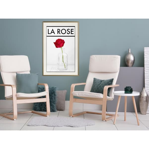 Inramad Poster / Tavla - Rose in the Vase