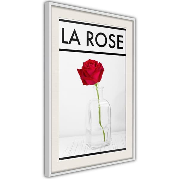 Inramad Poster / Tavla - Rose in the Vase