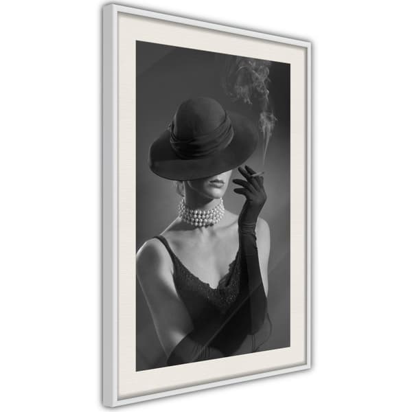 Inramad Poster / Tavla - Strain of Mystery Vit ram med passepartout 40x60