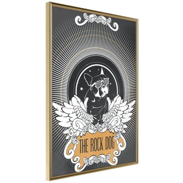Inramad Poster / Tavla - Cool Bulldog