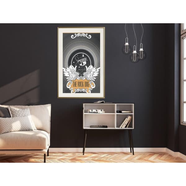 Inramad Poster / Tavla - Cool Bulldog