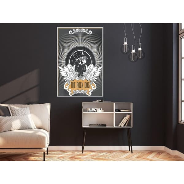 Inramad Poster / Tavla - Cool Bulldog
