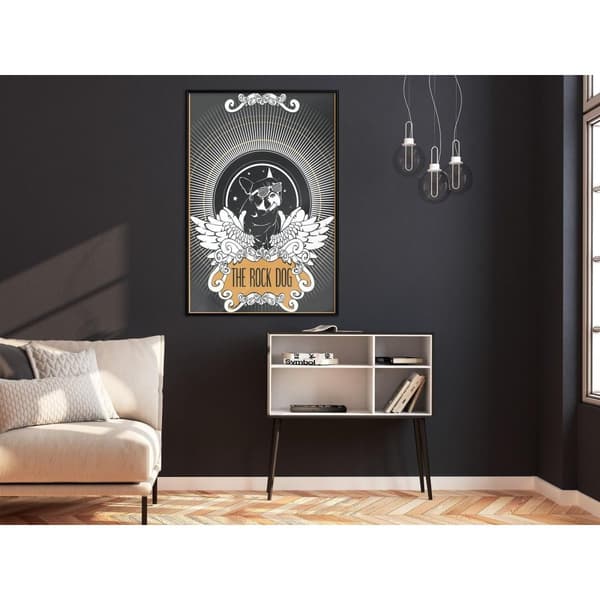 Inramad Poster / Tavla - Cool Bulldog