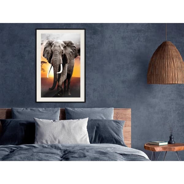 Inramad Poster / Tavla - Majestic Elephant