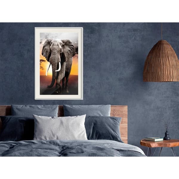 Inramad Poster / Tavla - Majestic Elephant