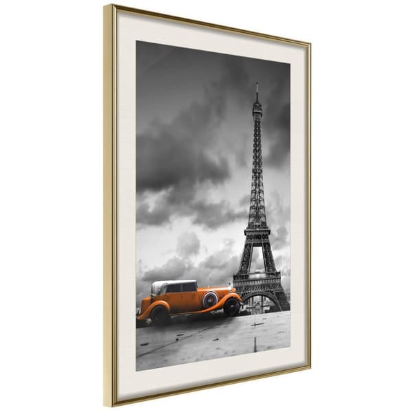 Inramad Poster / Tavla - Under the Eiffel Tower