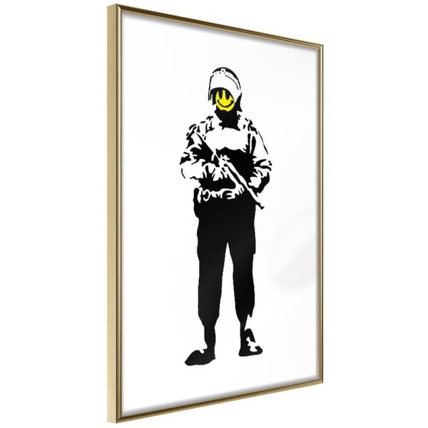 Inramad Poster / Tavla - Banksy: Smiling Copper