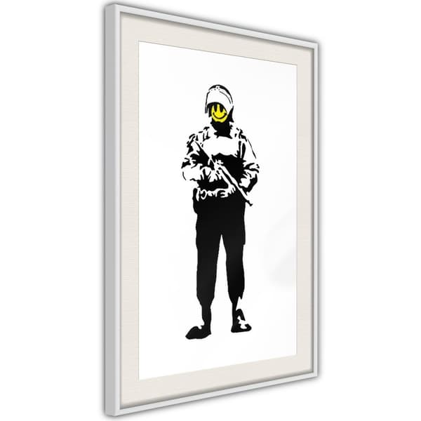 Inramad Poster / Tavla - Banksy: Smiling Copper