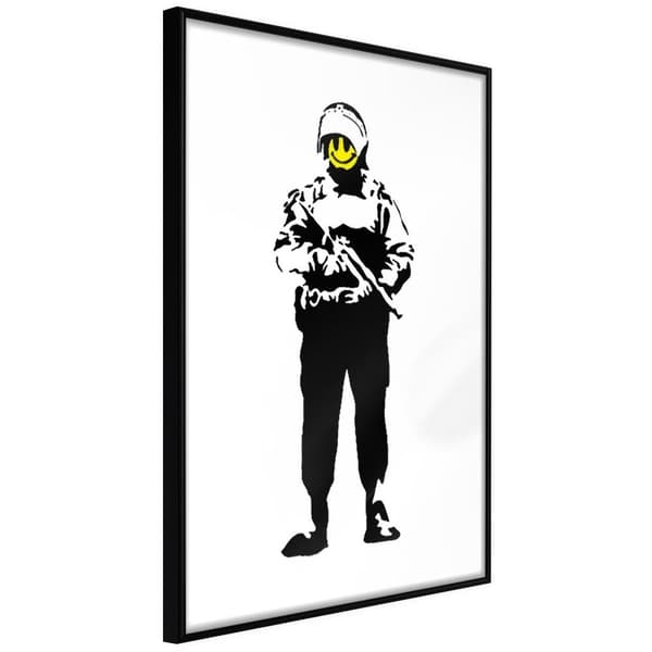 Inramad Poster / Tavla - Banksy: Smiling Copper